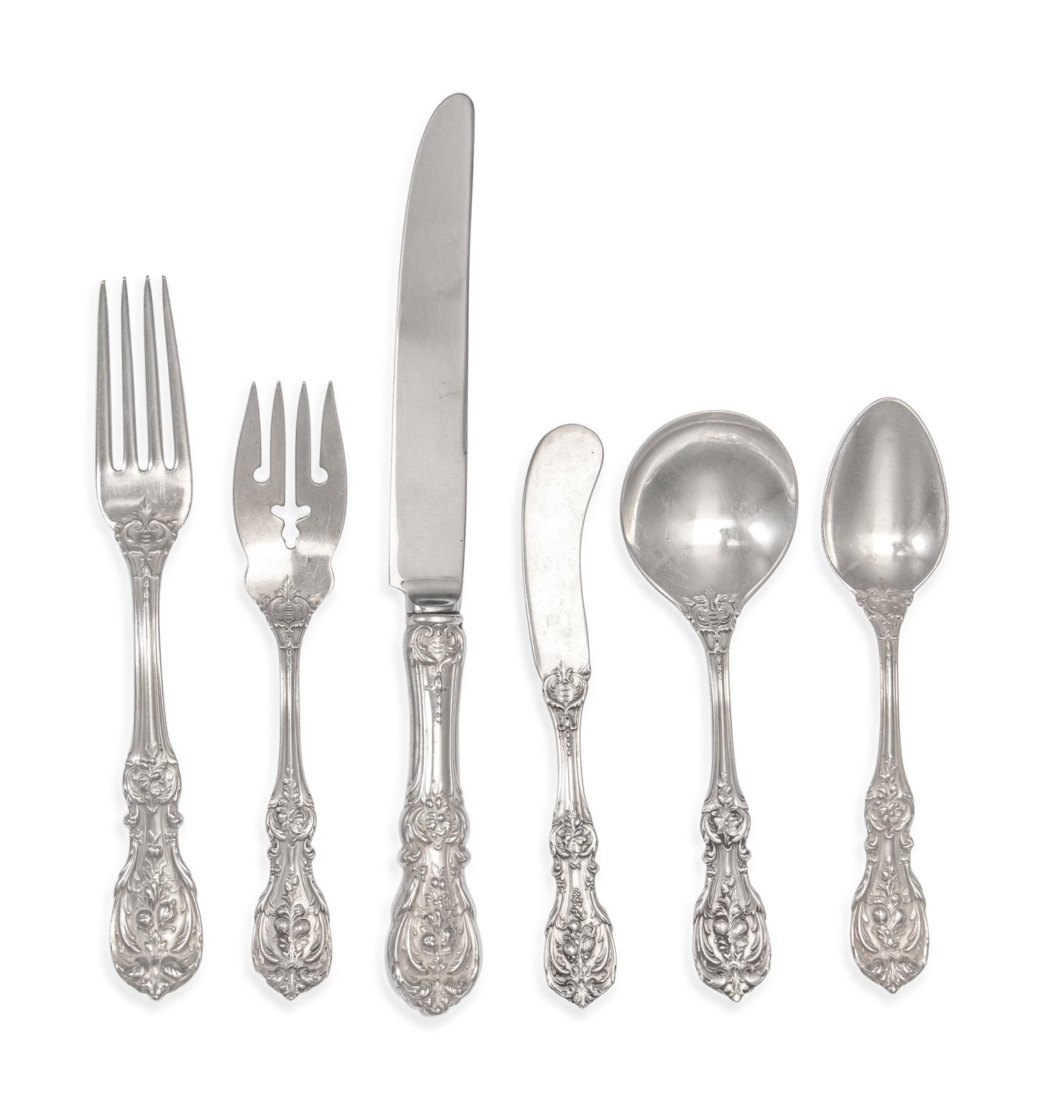 An Reed & Barton Francis I Silver Flatware Service