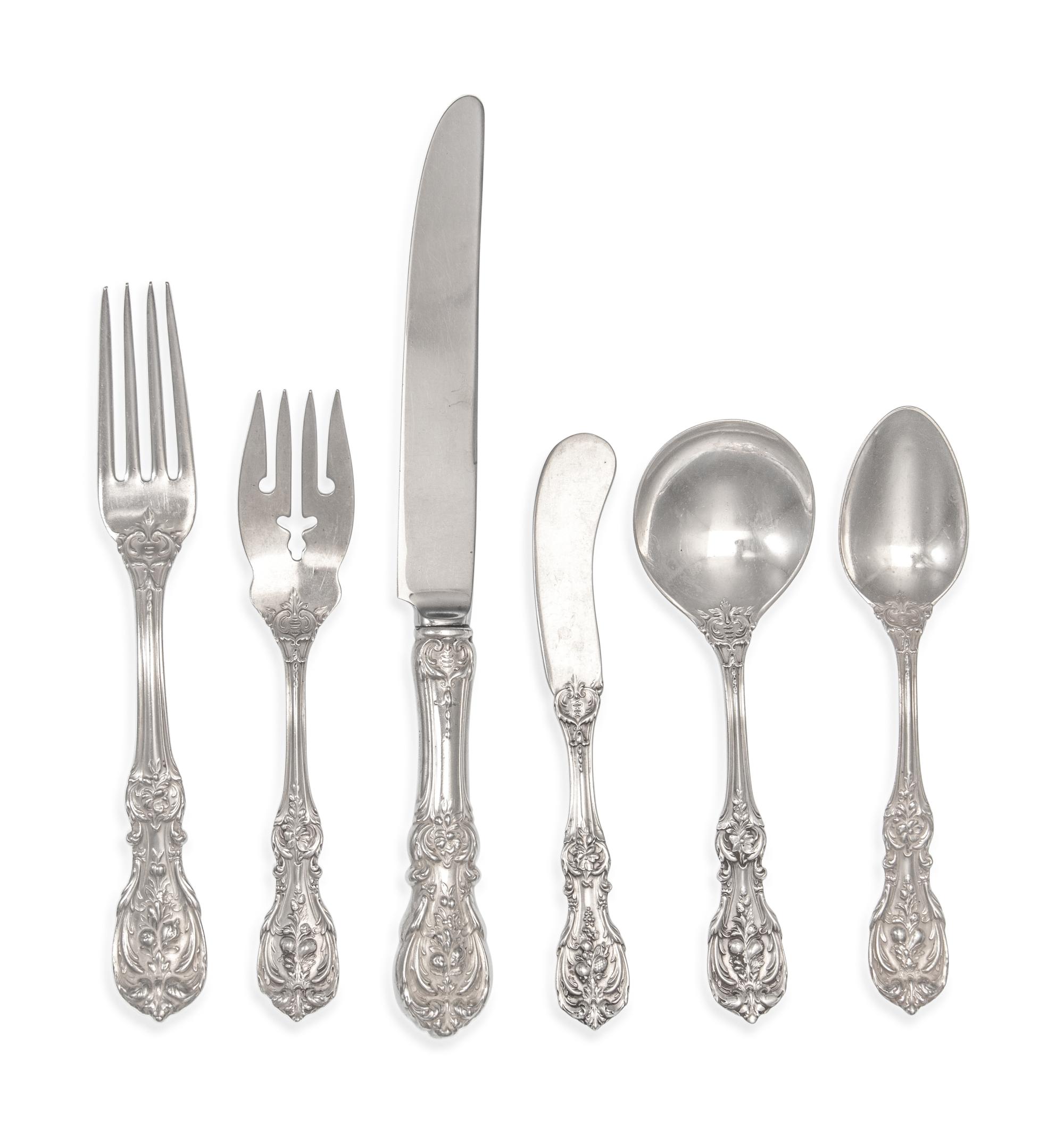 An Reed & Barton Francis I Silver Flatware Service
