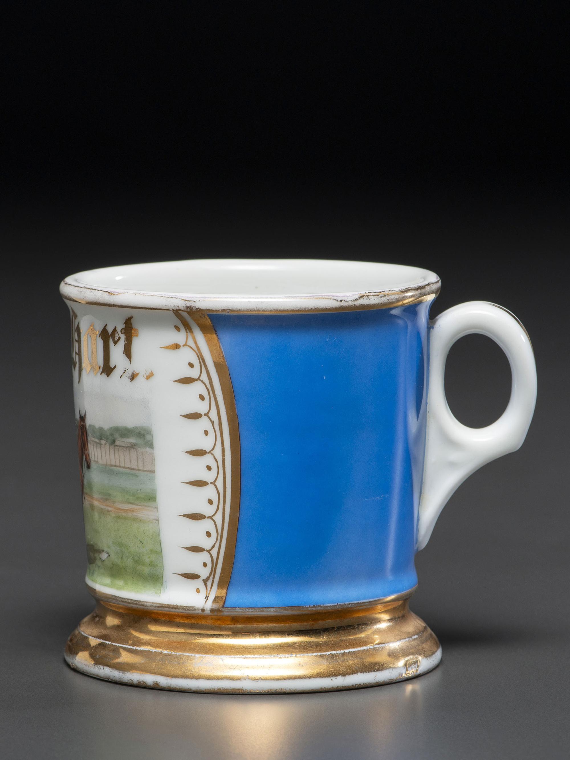 A Polo Player's Porcelain Shaving Mug