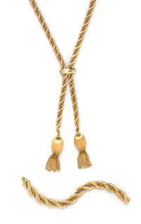 An 18 Karat Yellow Gold Demi-Parure, Italian, 136.90 dwts.