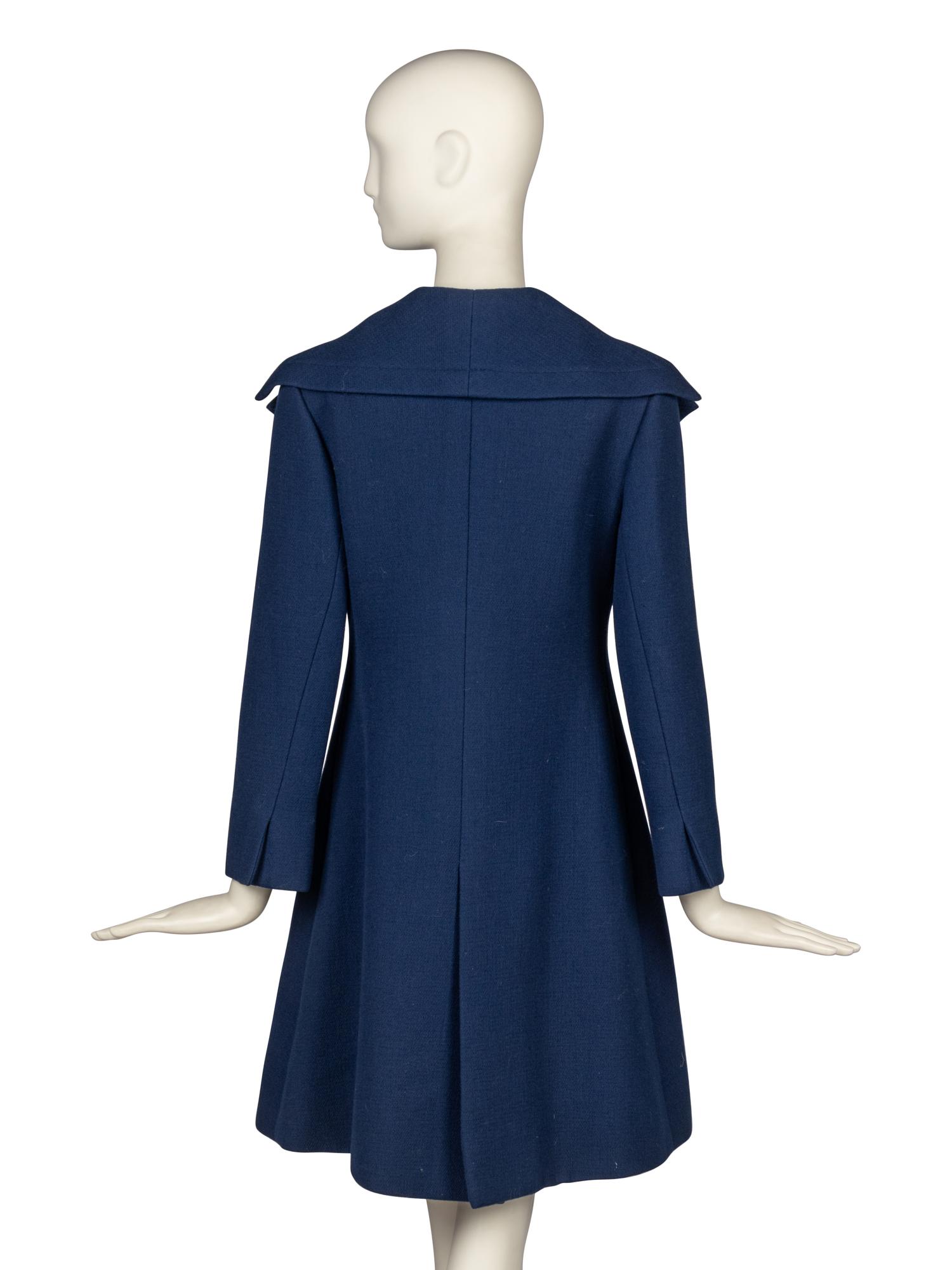Pauline Trigère, Blue Wool Coat