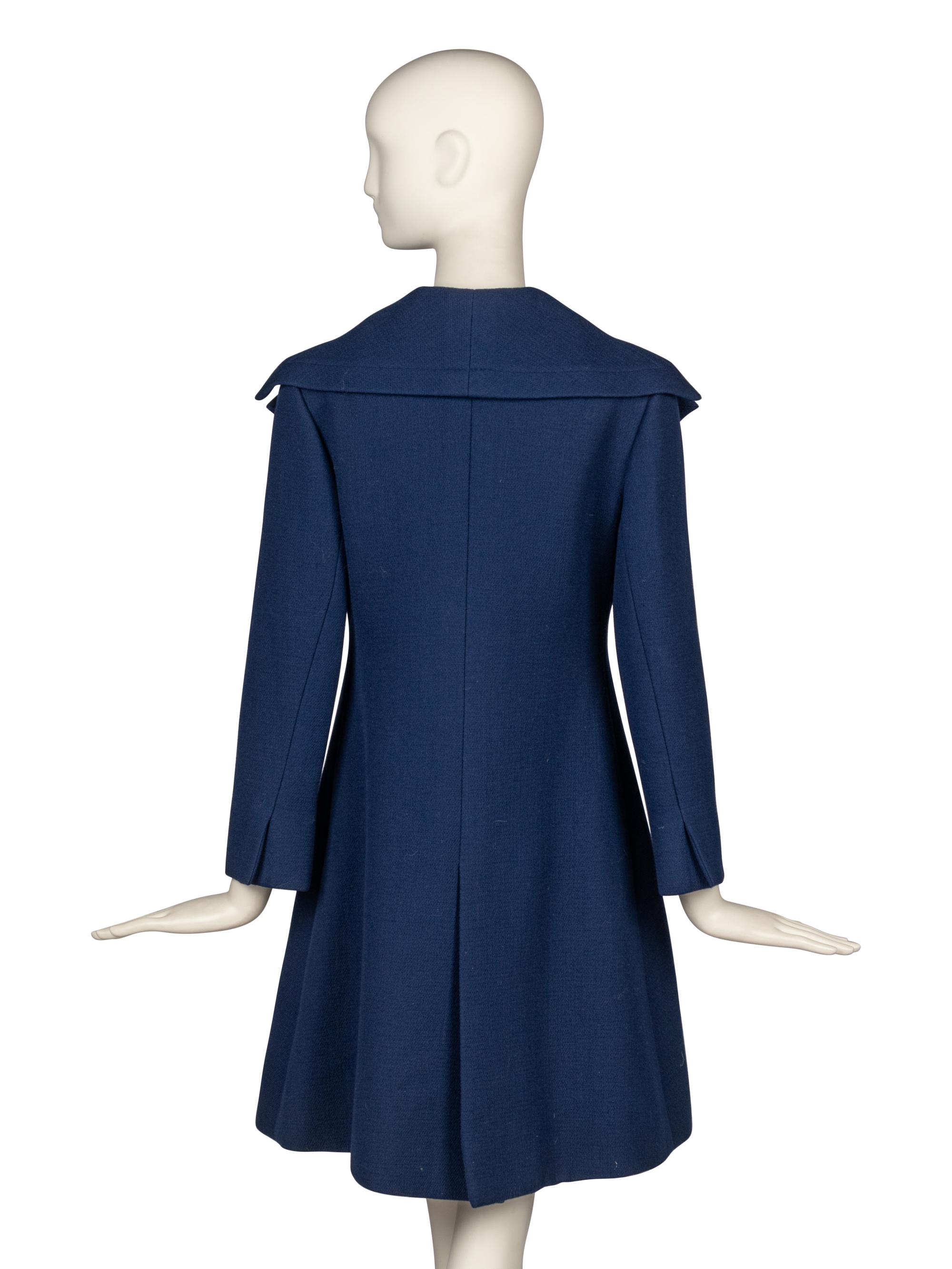 Pauline Trigère, Blue Wool Coat