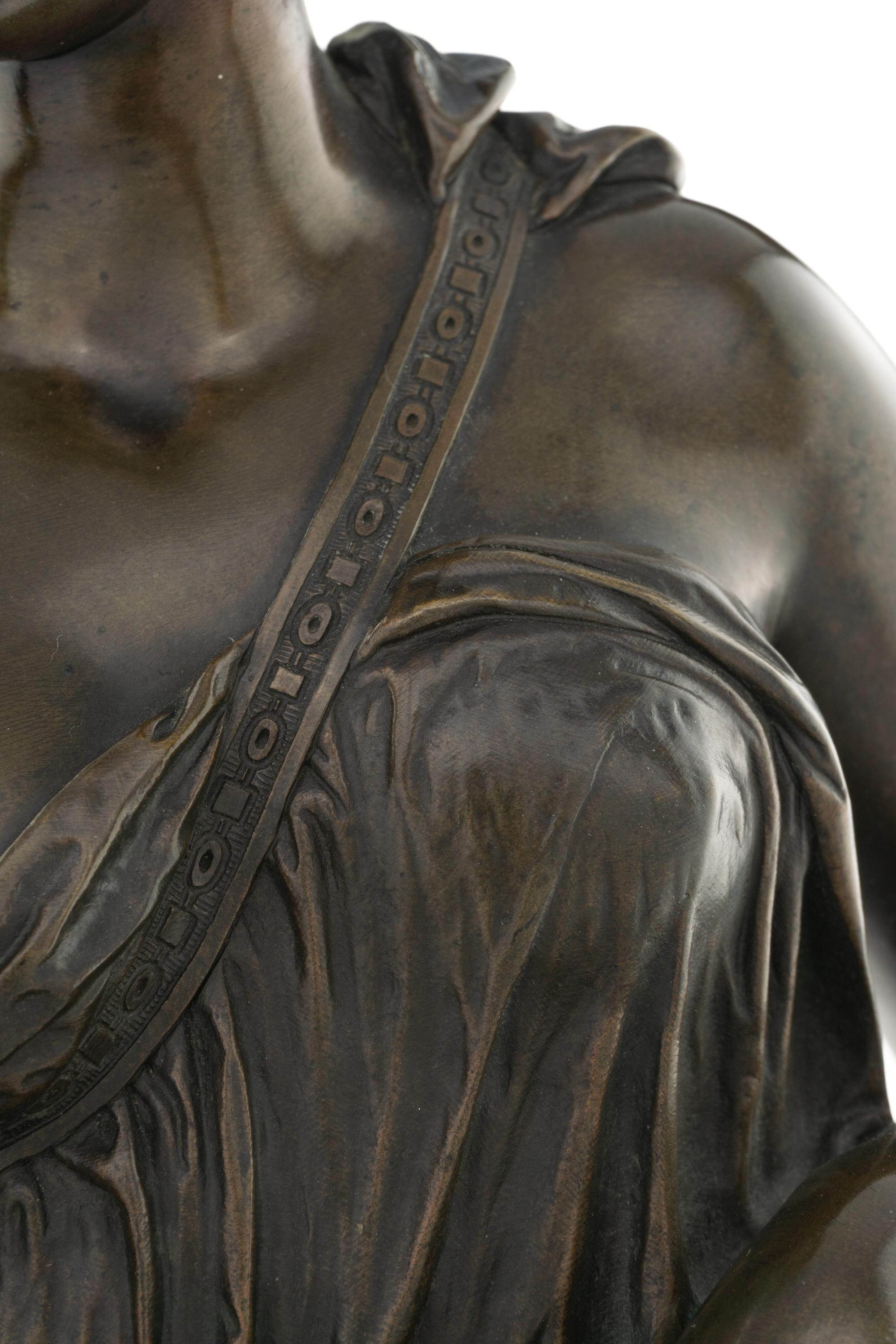 A Neoclassical Bronze Figure of a Woman