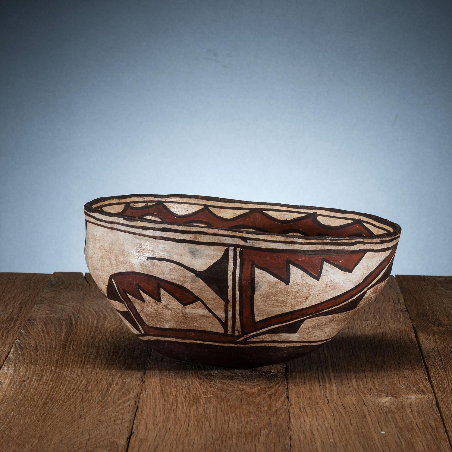Zuni Polychrome Pottery Bowl