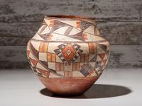 Acoma Four-Color Pottery Jar