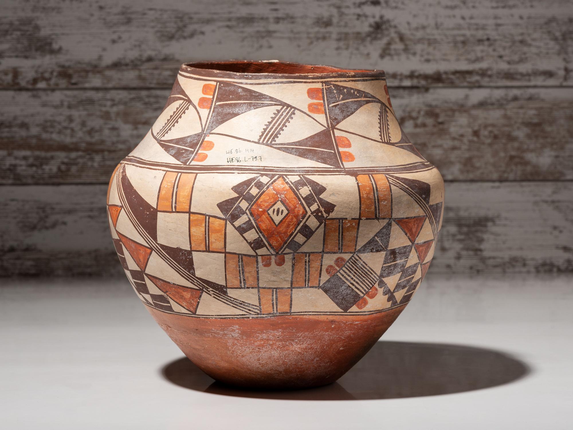Acoma Four-Color Pottery Jar