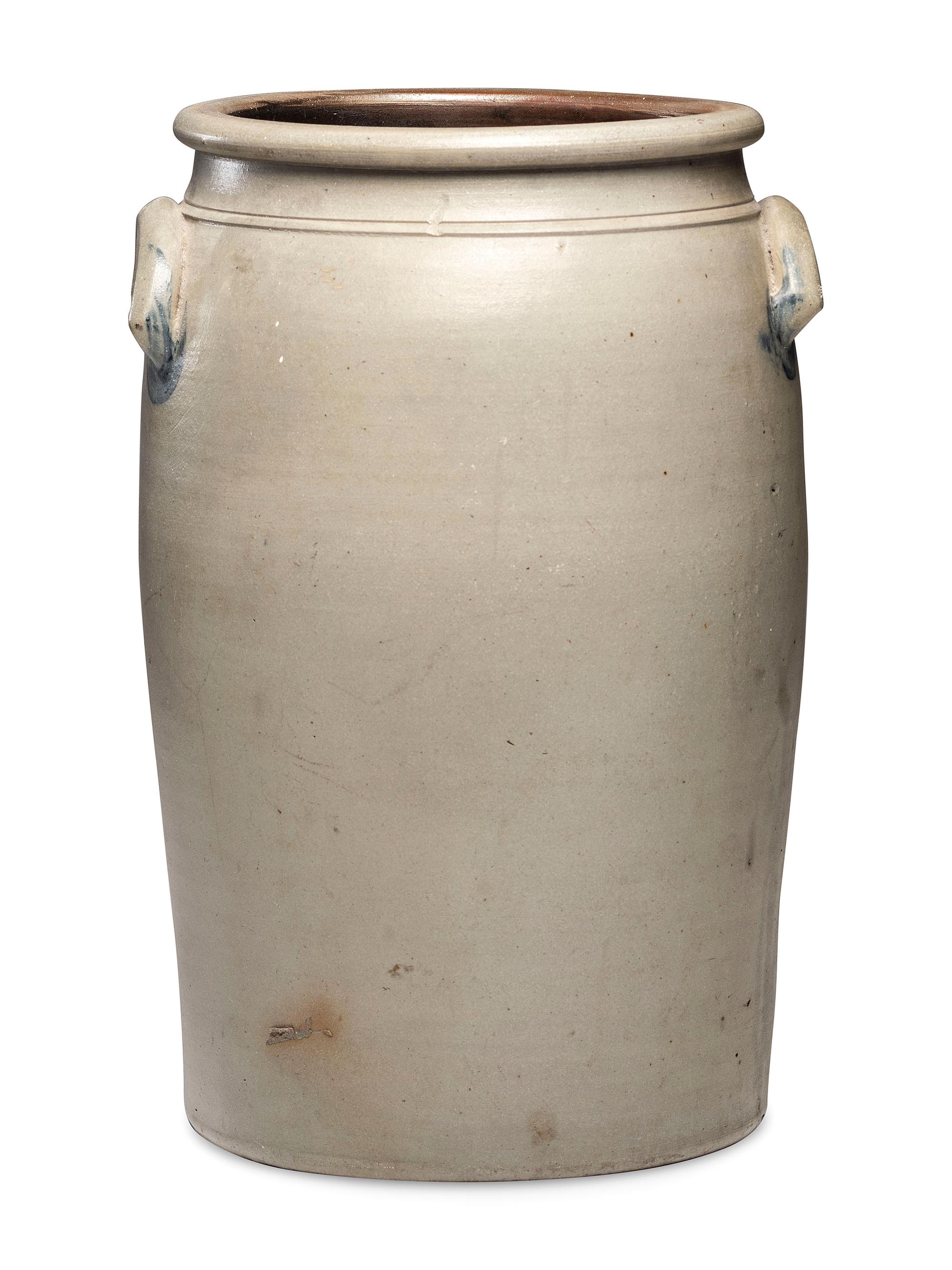 A Hamilton and Jones Eight-Gallon Stoneware Cooler