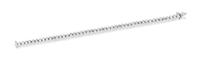 An 18 Karat White Gold and Diamond Line Bracelet, 17.70 dwts.