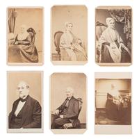 [Early Photography] Group of 19 Photographs of Quakers, incl. Lucretia Mott and Brigflatts Meeting House.
