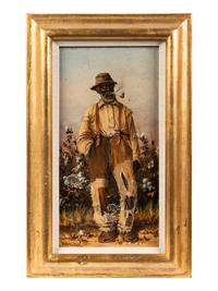 Cotton Pickers, A Man and Woman (a pair of works)