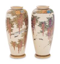 A Pair of Japanese Satsuma Vases