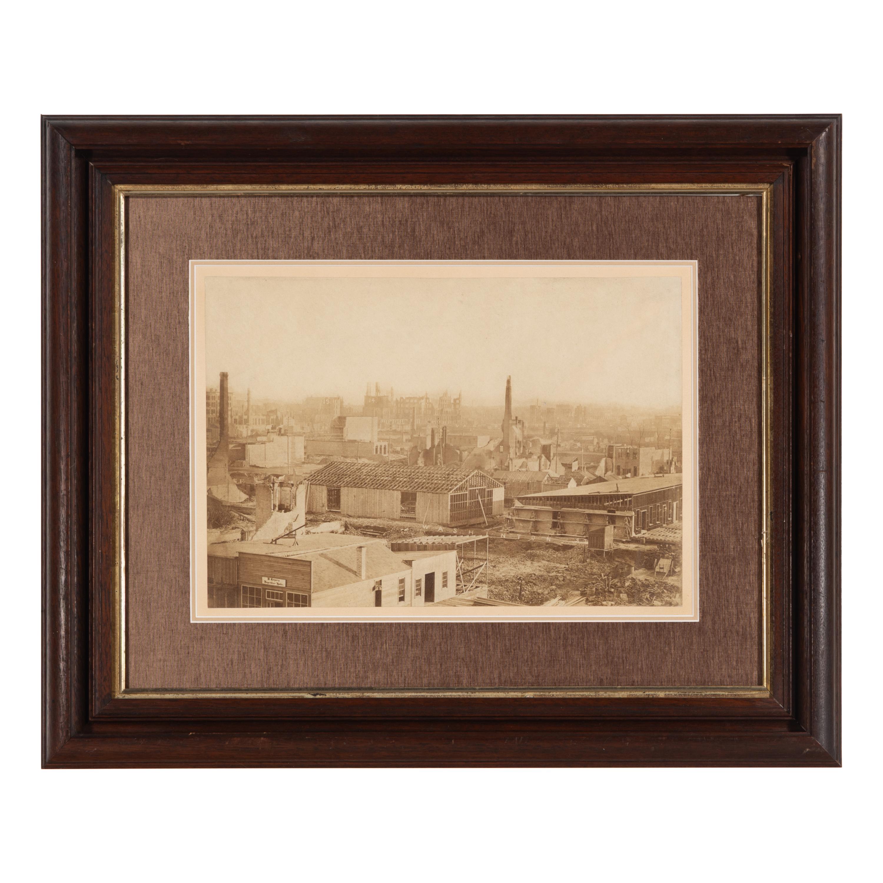 [Chicago Fire]. Smith, Joshua (1818-1891), photographer. Chicago, as seen after the great Conflagration . Washington, 1871.