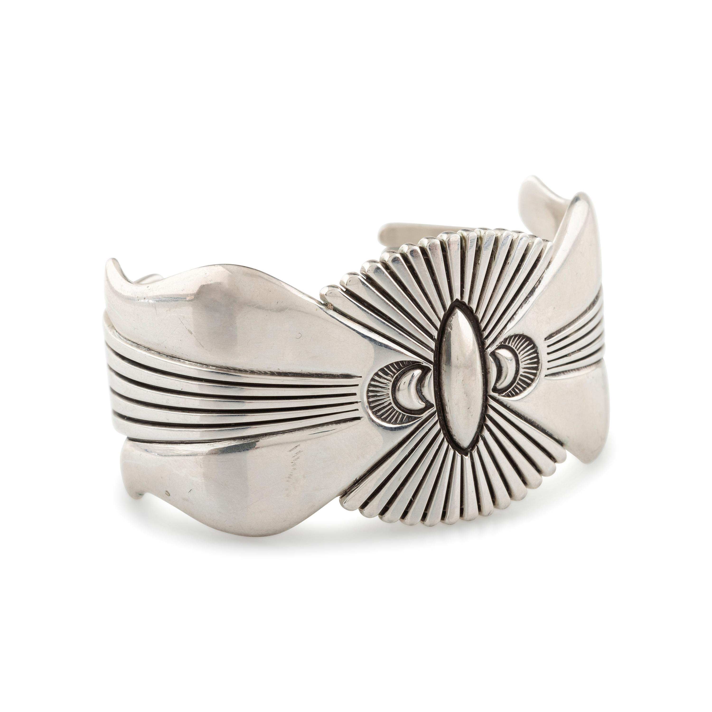 Cast Sterling Silver Cuff Bracelet