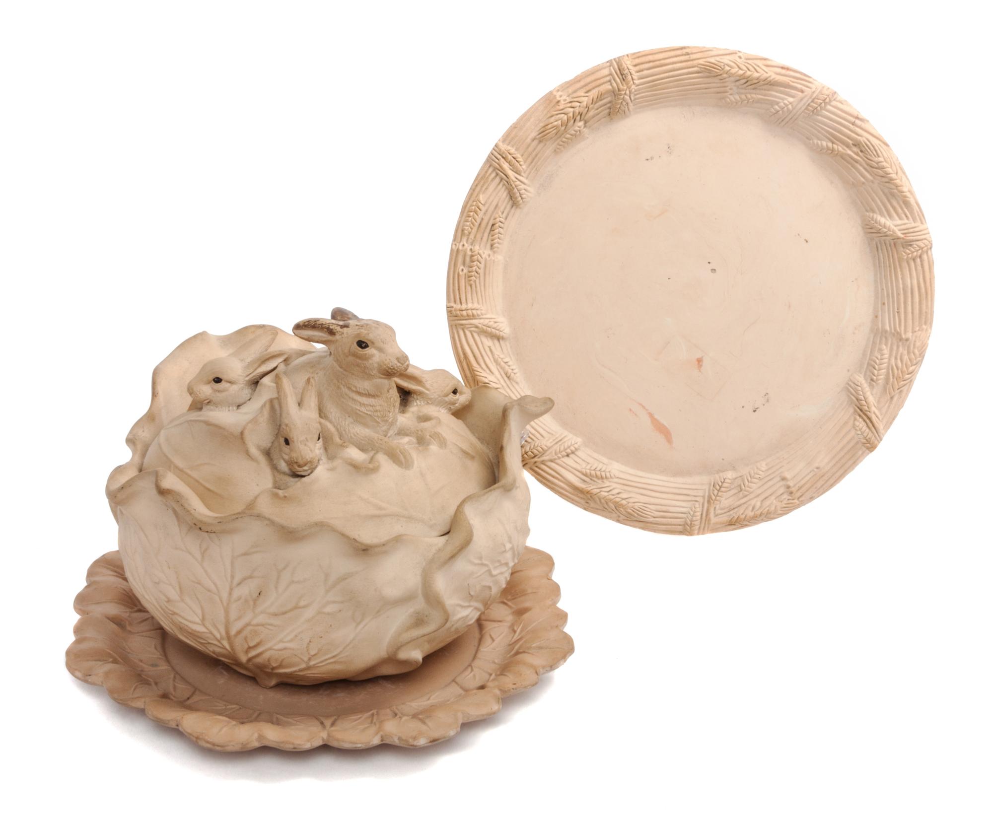 An English Creamware Covered Tureen Width of first 7 1/2 inches.