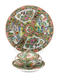 A Chinese Rose Medallion Tea Service