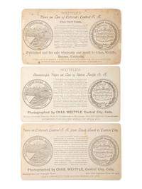 [WESTERN AMERICANA]. WEITFLE, Charles, photographer. A group of 6 stereoviews of Colorado towns, incl. Black Hawk and Leadville.