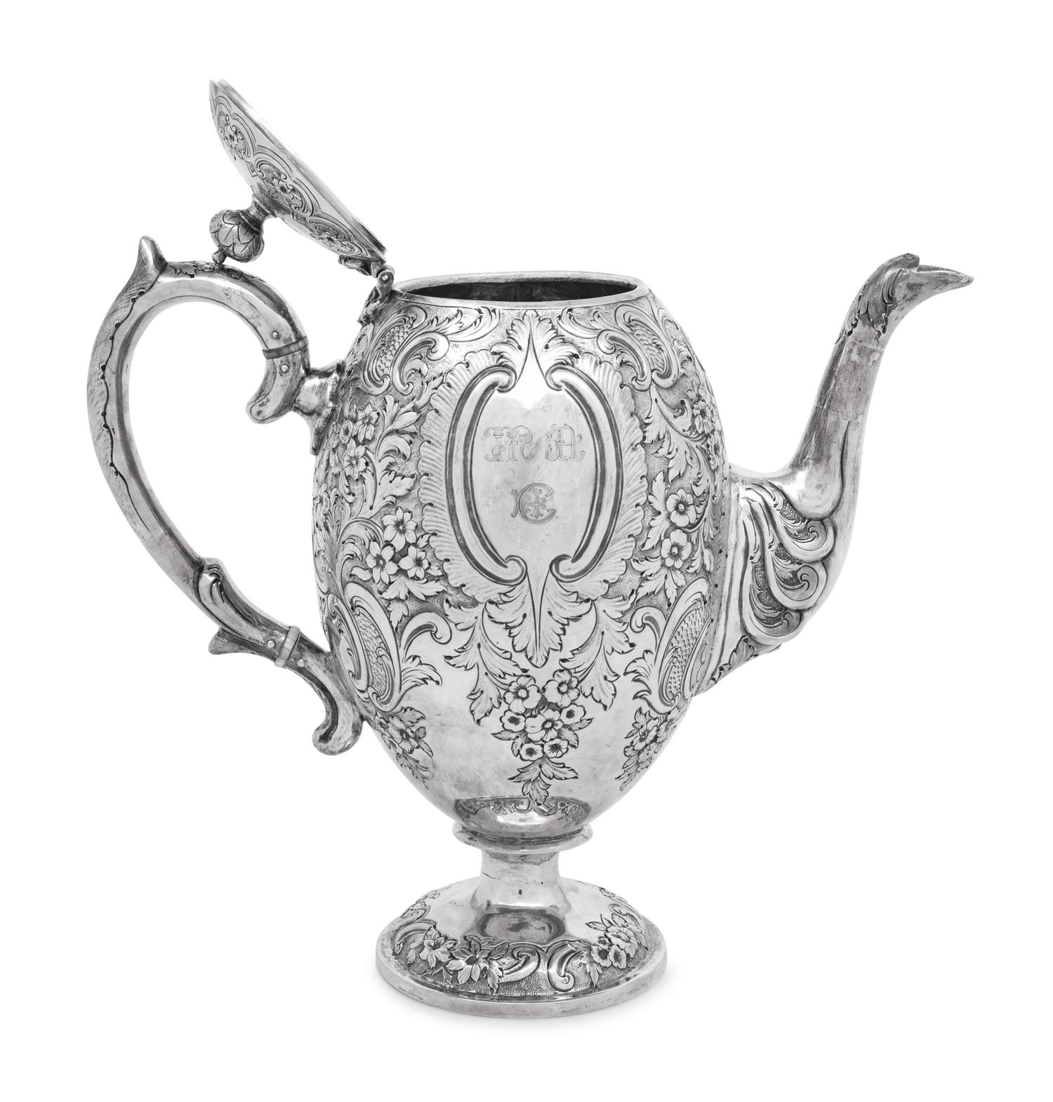 A Scottish Victorian Silver Coffee Pot