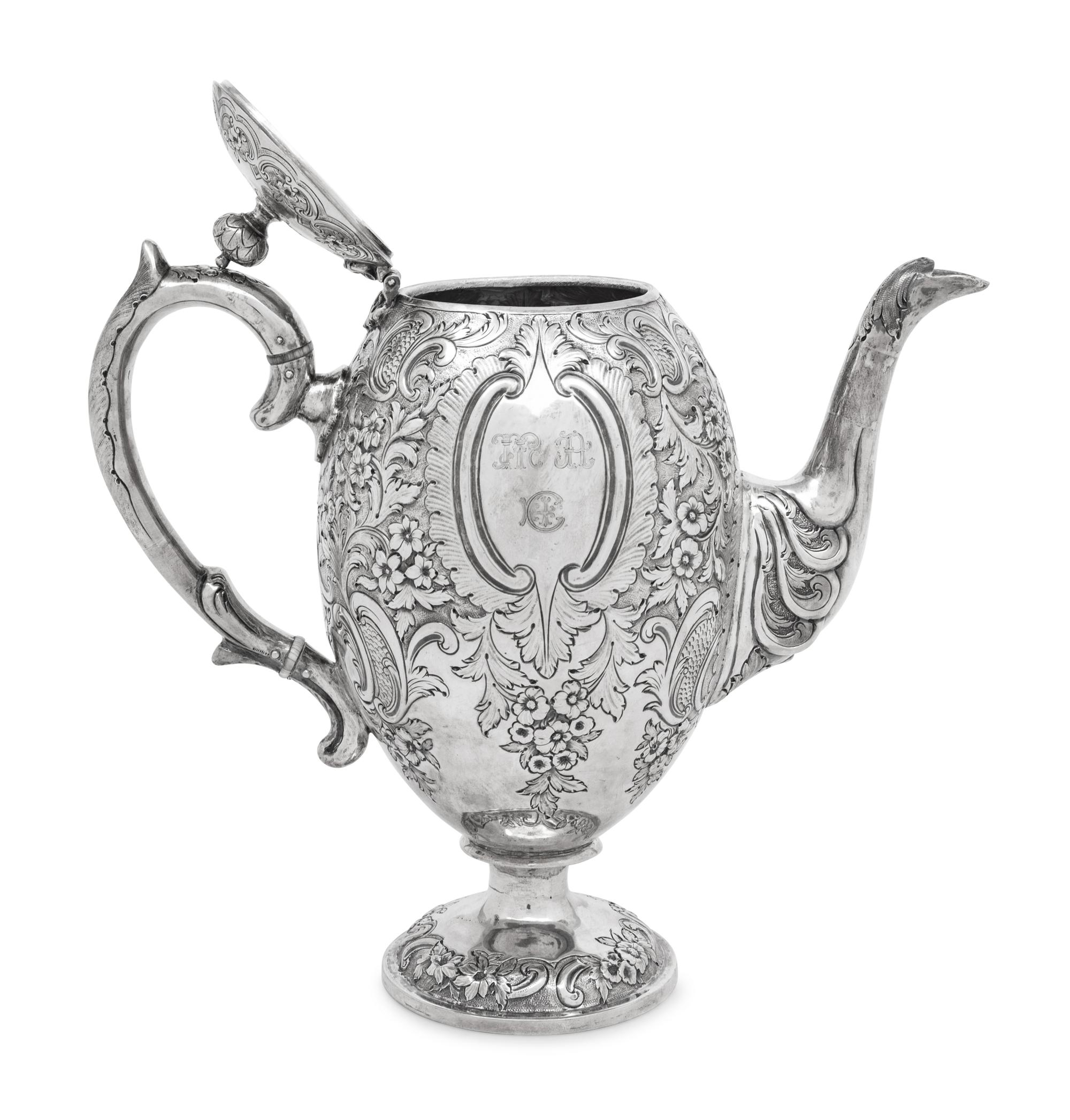 A Scottish Victorian Silver Coffee Pot