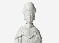 A Large Chinese Blanc De Chine Porcelain Figure of a Meiren