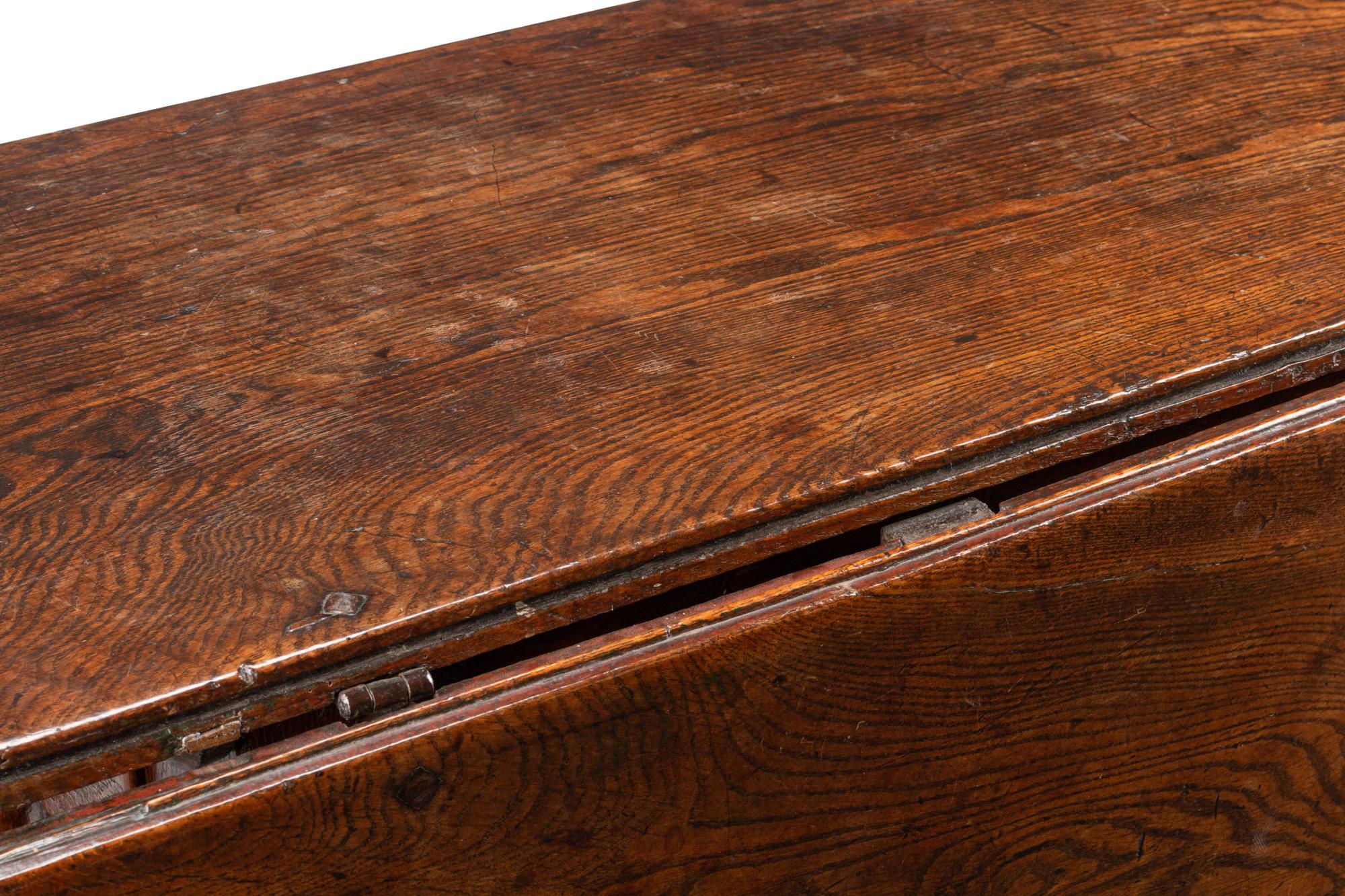 A William and Mary Oak Drop-Leaf Gate-Leg Table