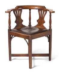 An English Elm Corner Chair