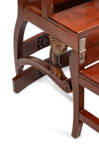 A Regency Style Mahogany Armchair Converting to Library Steps