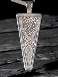 Figural Micro Mosaic Silver Necklace