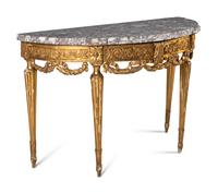 A Continental Neoclassical Giltwood Console Table
