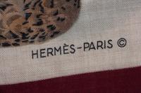 Two Hermès 90cm Silk/Cashmere Scarves