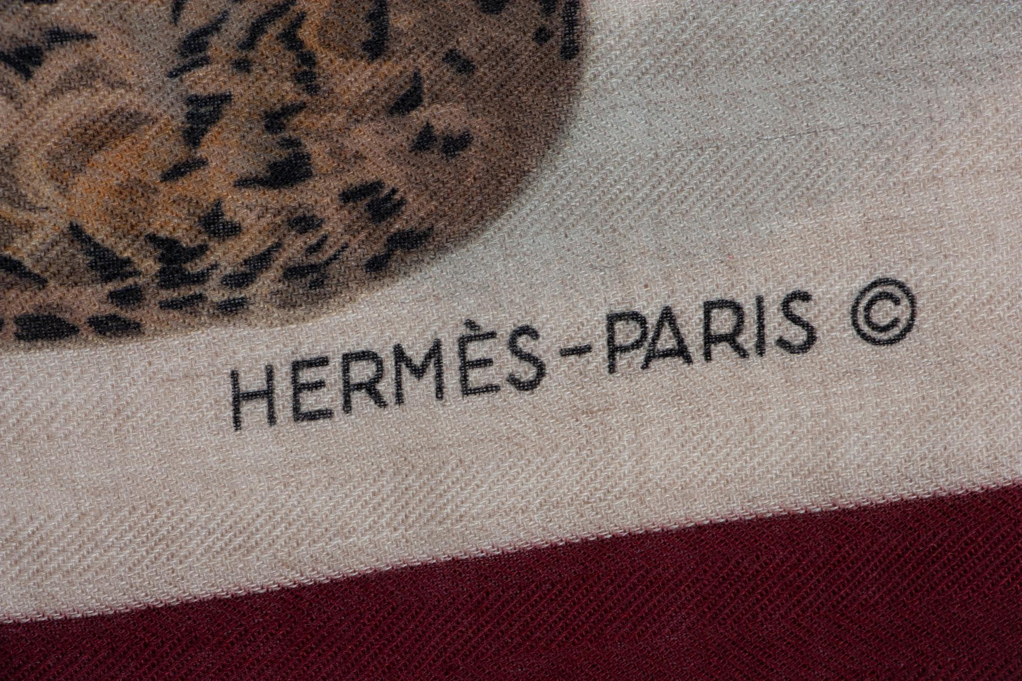 Two Hermès 90cm Silk/Cashmere Scarves