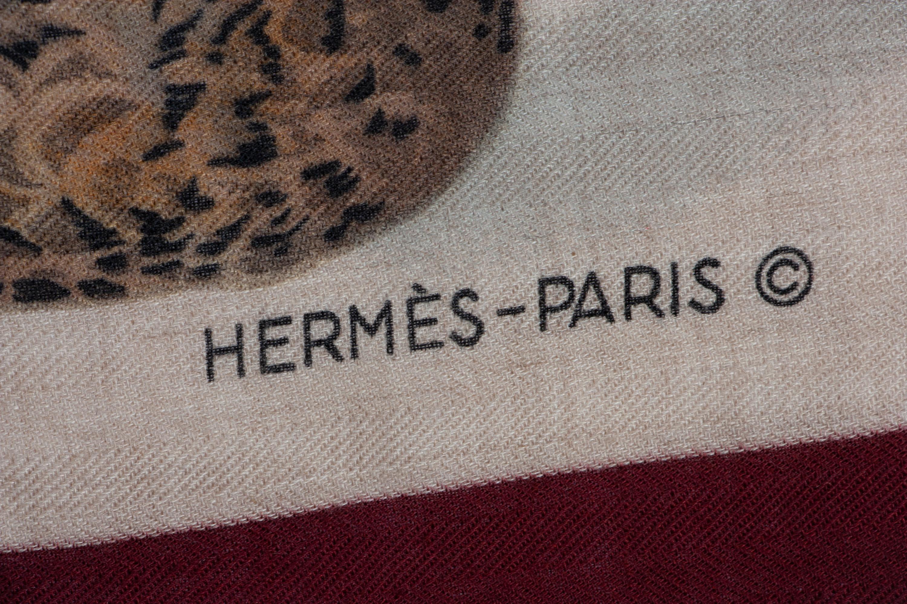 Two Hermès 90cm Silk/Cashmere Scarves
