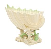 A Belleek Imperial Shell Vase, Height 8 1/4 inches.
