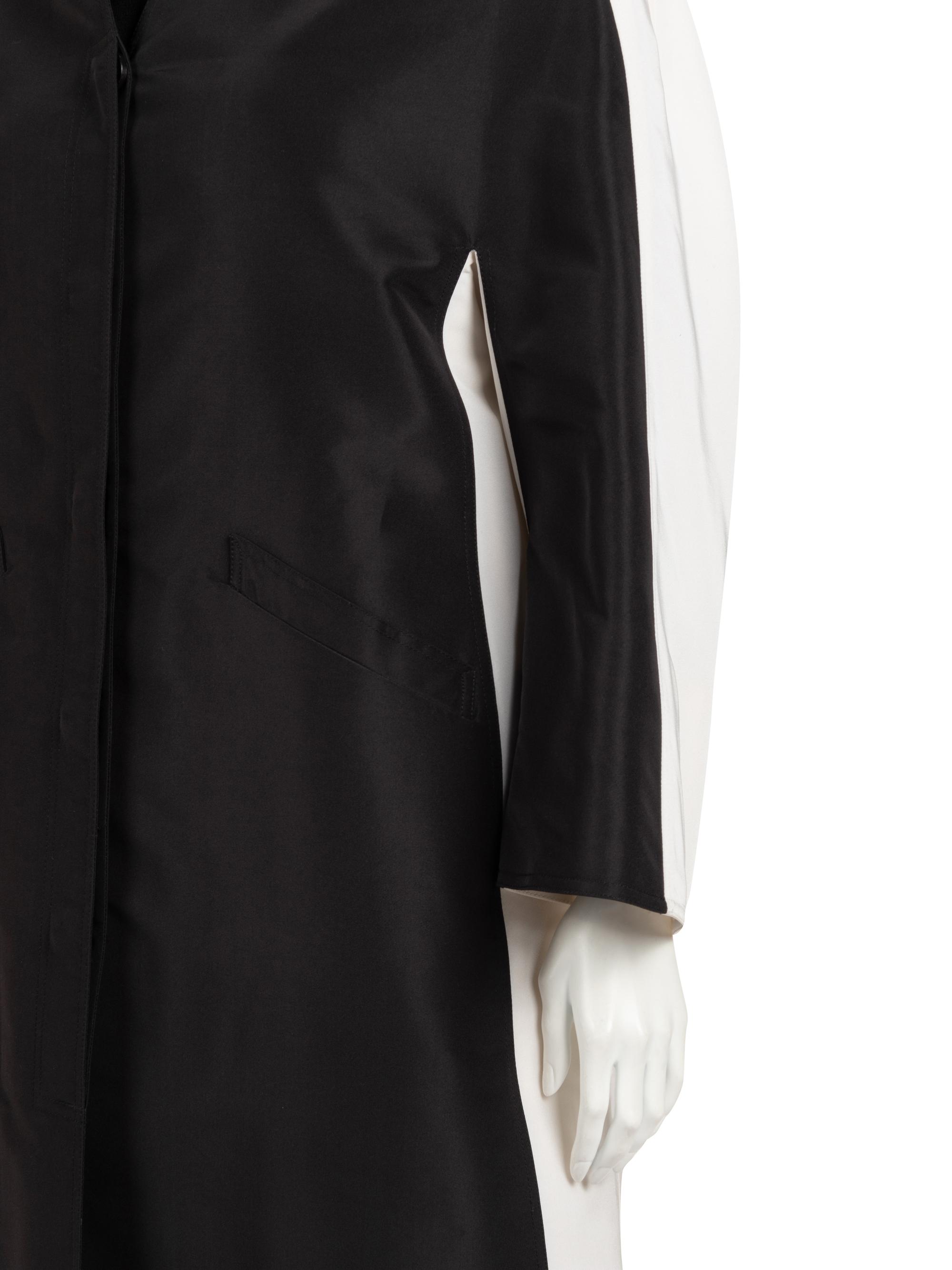 Ralph Rucci Silk Taffeta Color Block Mod Coat