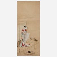 Yanagi Buncho 日本六开屏风 (Japanese b.1764-d.1801)