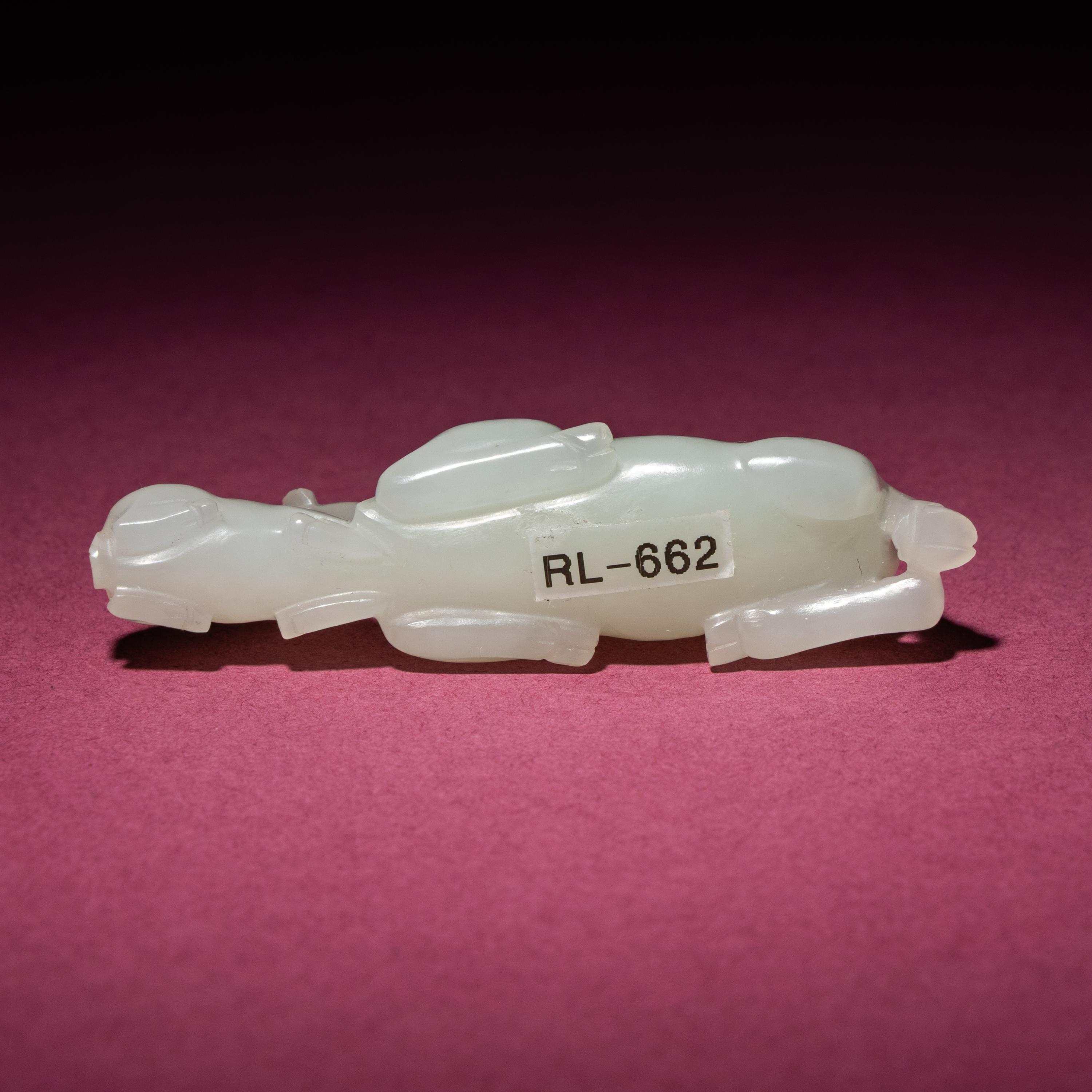A Chinese White Jade 'Rams' Group, 18th/19th Century — 清中期 白玉雙羊把件