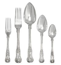 An Assembled George IV Silver Flatware Service, Various Makers including William Johnson, London, 1823 and Richard Poulden, London, 182