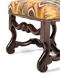 A Pair of Louis XIV Walnut Side Chairs