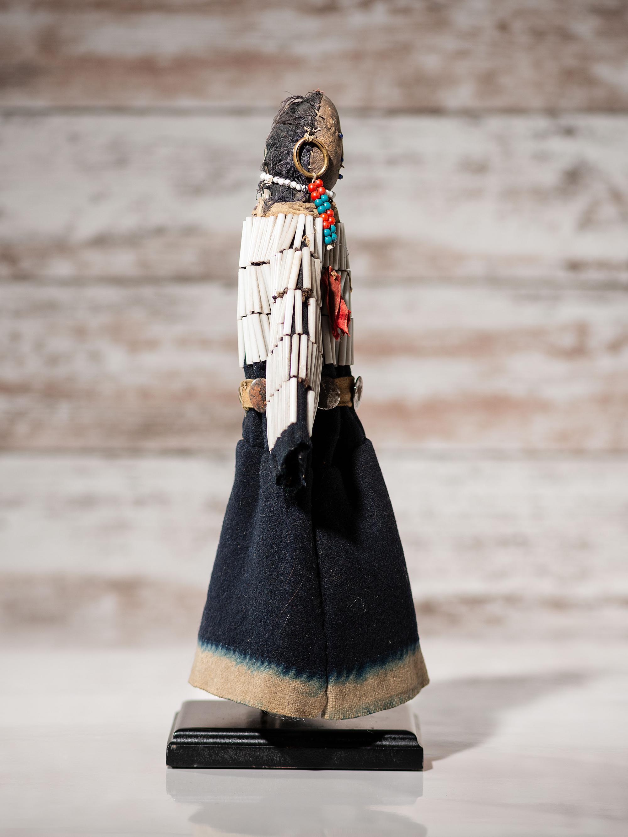 Apsáalooke (Crow) Beaded Buffalo Hide Doll
