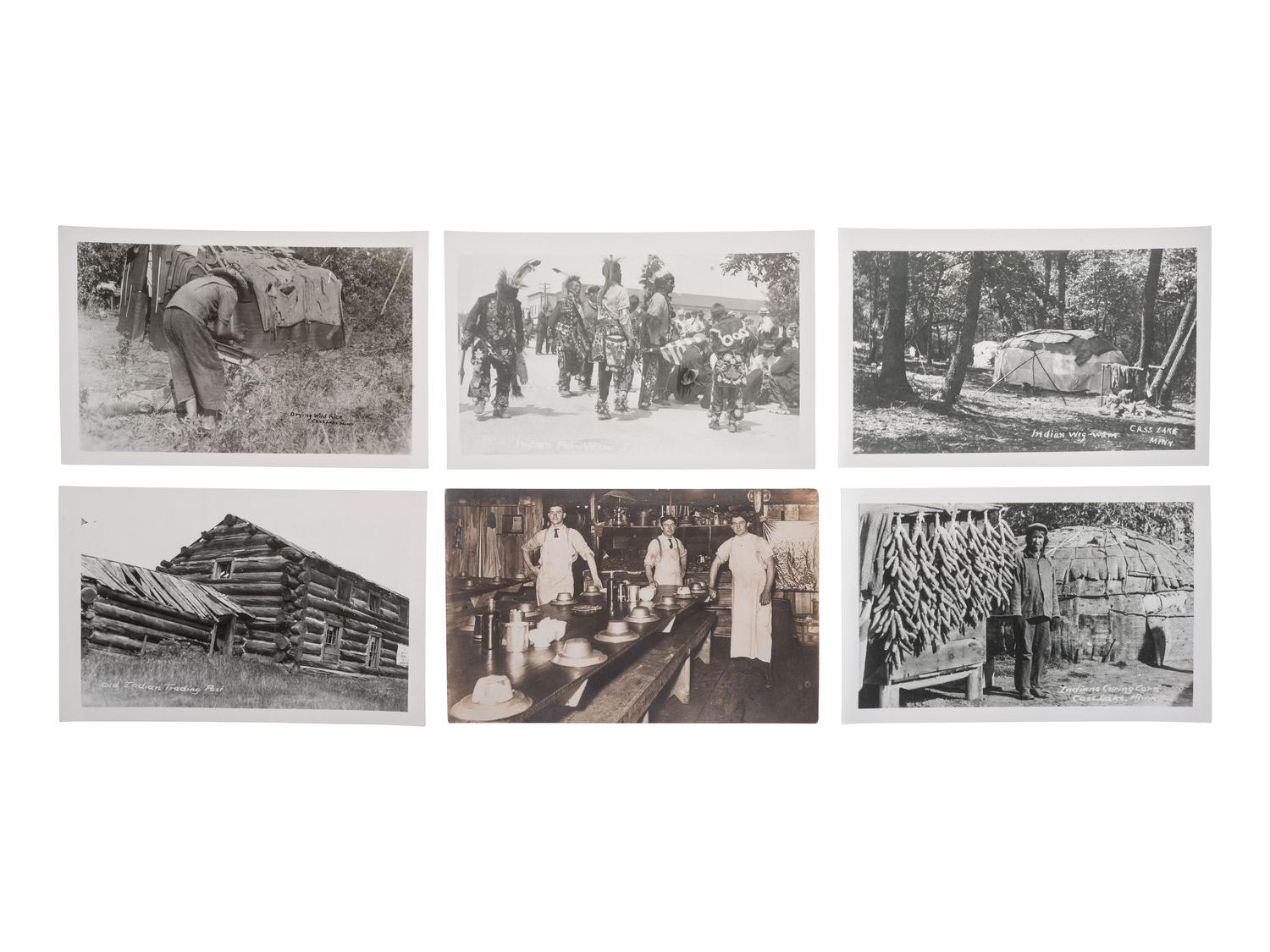 [NATIVE AMERICANS]. 180+ items, incl. RPPCs & "Indian Chewing Gum" cards.