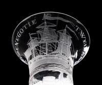 A Dutch Engraved Privateer Wine Glass