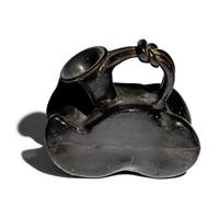 A Greek Black-Glazed Figural Askos