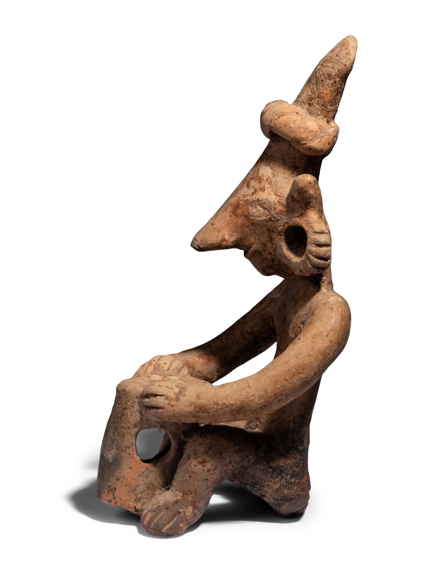 A Jalisco Terracotta Seated Drummer