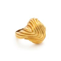 HENRY DUNAY, YELLOW GOLD RING