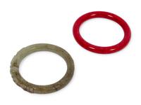 A Group of Six Chinese Jade Bracelets