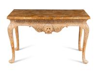 A George II Gilt-Gesso and Marmo Giallo Marble Table