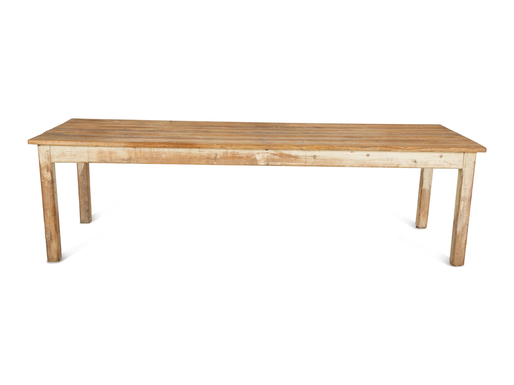 A French Partial Painted Farm Table — 20th Century