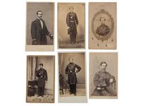 [CIVIL WAR]. A group of 6 CDVs of unidentified Navy officers, comprising: