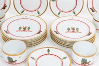 A Cartier La Maison de Louis Porcelain Dinner Service for Twelve