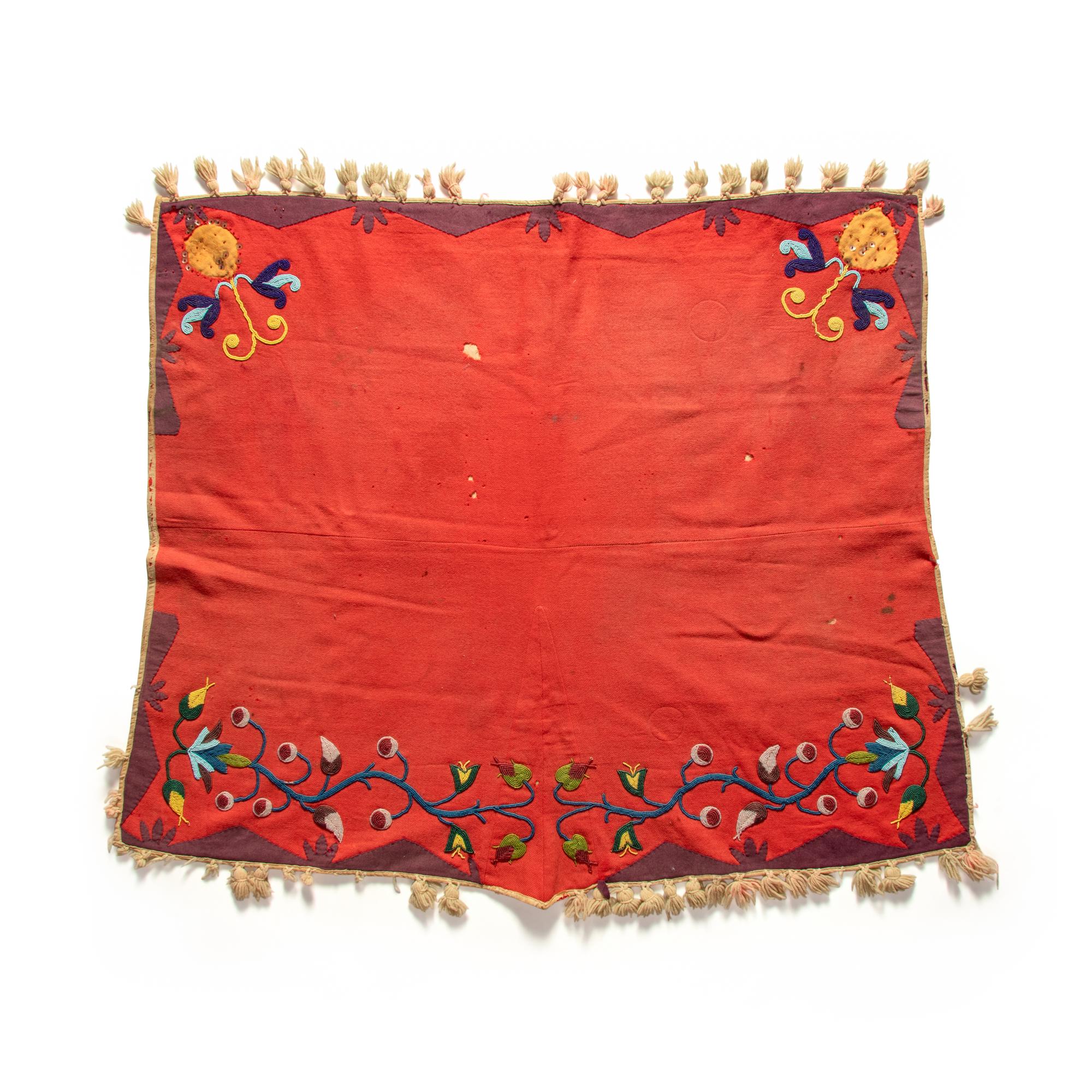Nez Perce Beaded Wool Saddle Blanket