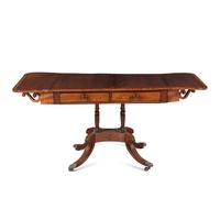 A Regency Banded and Inlaid Mahogany Sofa Table